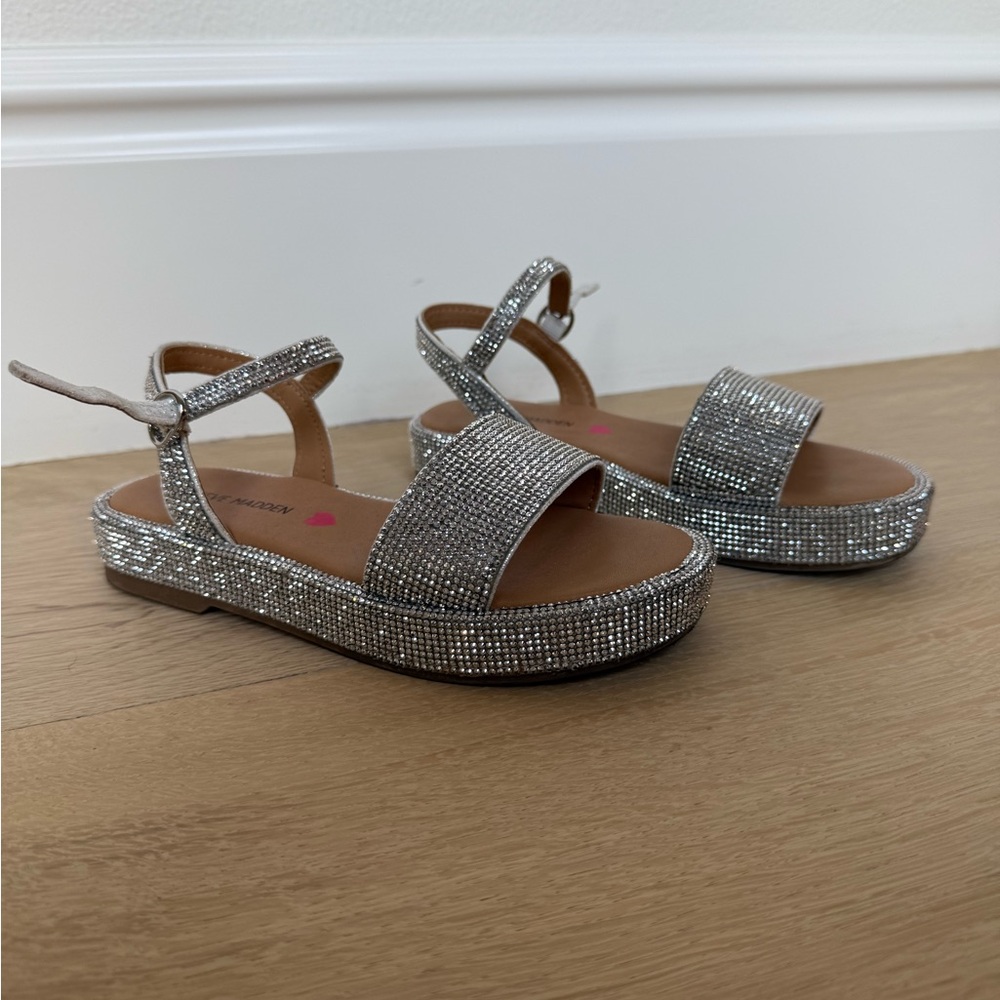 Steve Madden Kids' Glittering Silver Sandals